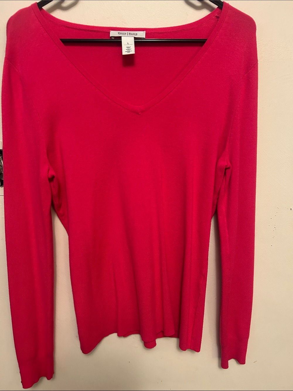 Pink White House Black Market V neck